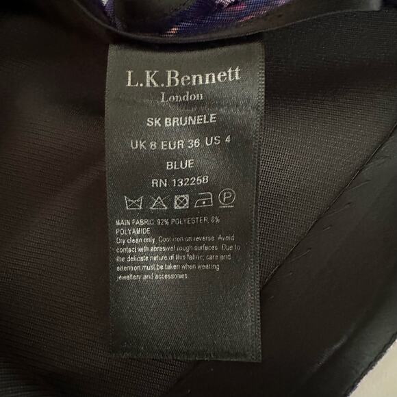 LK Bennett Women's Brunele Full Printed Midi Skirt Size 4 Abstract Artsy Bold - Picture 7 of 13